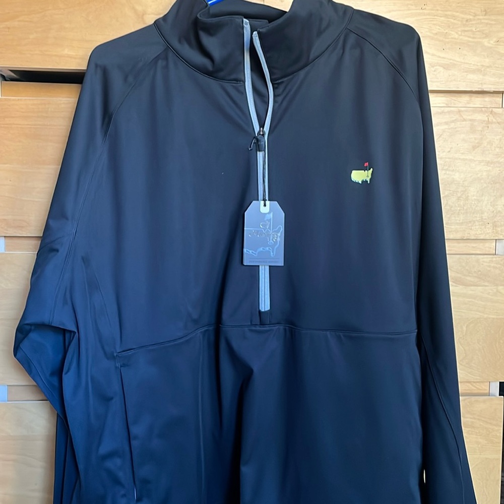 Masters • Black Quarter Zip Tech Pullover • XXL • NWT